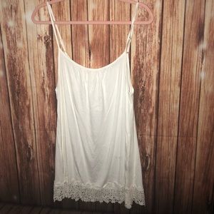 White lace tank top